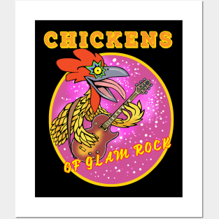 Glam rock chicken Posters and Art